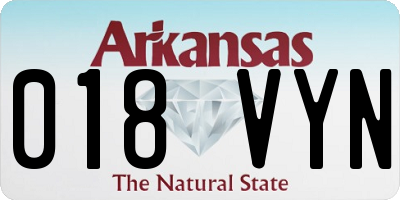 AR license plate 018VYN