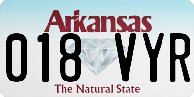 AR license plate 018VYR