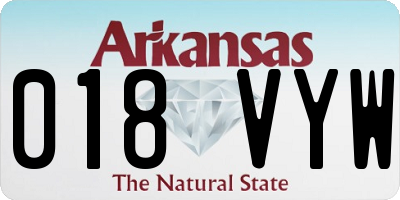 AR license plate 018VYW