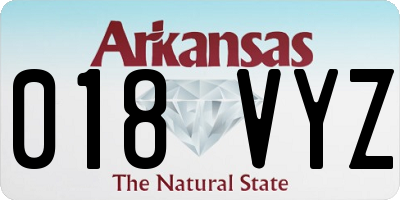 AR license plate 018VYZ