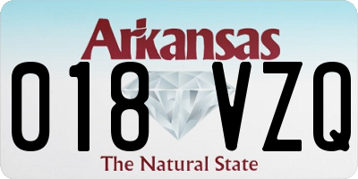 AR license plate 018VZQ