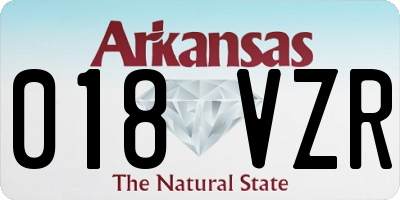 AR license plate 018VZR