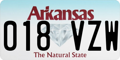 AR license plate 018VZW