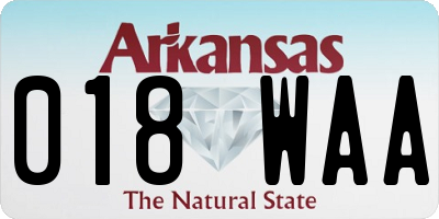 AR license plate 018WAA