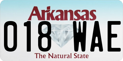AR license plate 018WAE