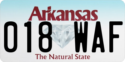 AR license plate 018WAF