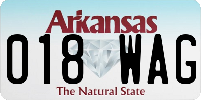 AR license plate 018WAG