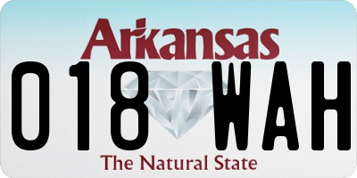 AR license plate 018WAH