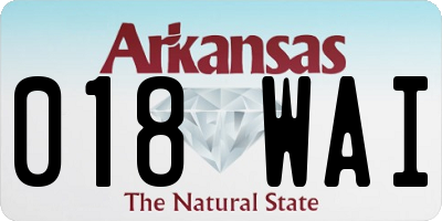 AR license plate 018WAI