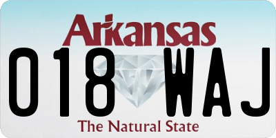 AR license plate 018WAJ