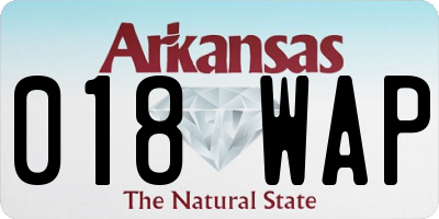 AR license plate 018WAP