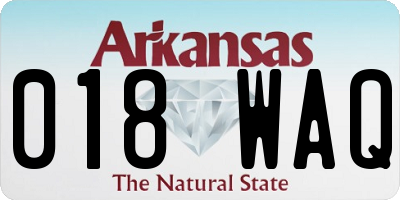 AR license plate 018WAQ