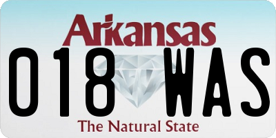 AR license plate 018WAS