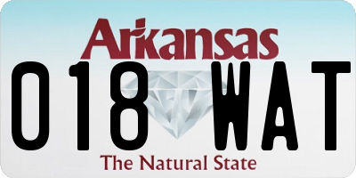 AR license plate 018WAT