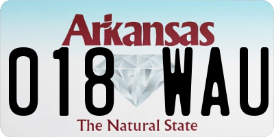 AR license plate 018WAU