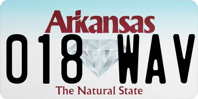 AR license plate 018WAV