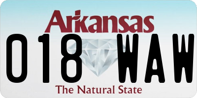 AR license plate 018WAW