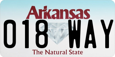 AR license plate 018WAY