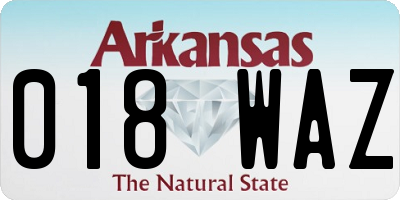 AR license plate 018WAZ