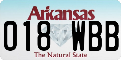 AR license plate 018WBB