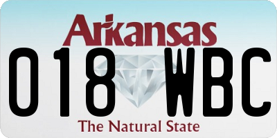 AR license plate 018WBC
