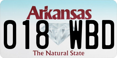 AR license plate 018WBD