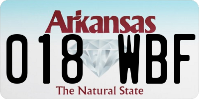 AR license plate 018WBF