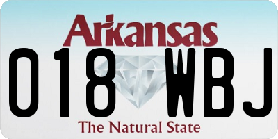 AR license plate 018WBJ