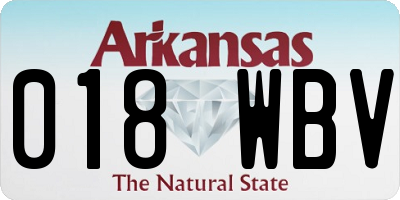 AR license plate 018WBV