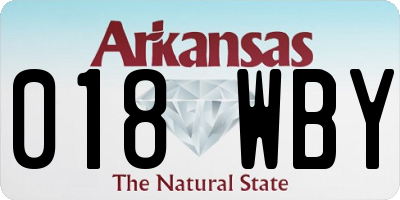 AR license plate 018WBY
