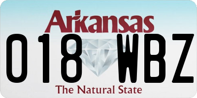 AR license plate 018WBZ