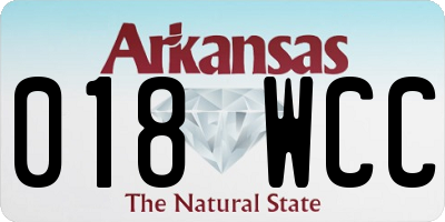 AR license plate 018WCC