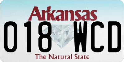 AR license plate 018WCD