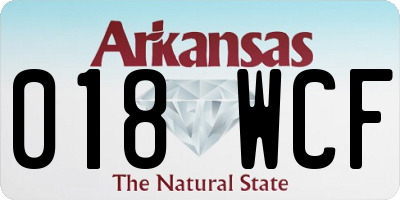 AR license plate 018WCF