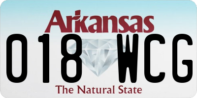 AR license plate 018WCG