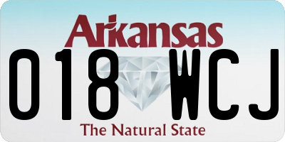 AR license plate 018WCJ