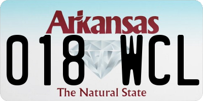 AR license plate 018WCL
