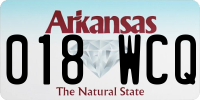 AR license plate 018WCQ