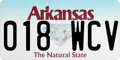 AR license plate 018WCV
