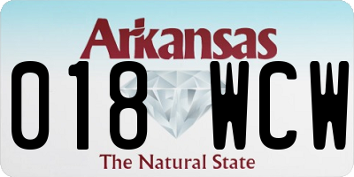 AR license plate 018WCW