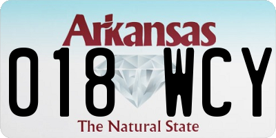 AR license plate 018WCY