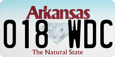 AR license plate 018WDC