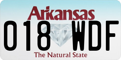 AR license plate 018WDF