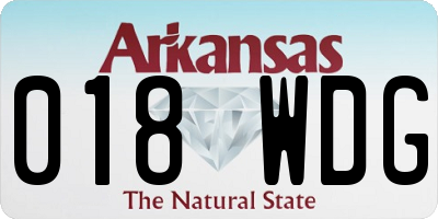 AR license plate 018WDG