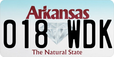 AR license plate 018WDK