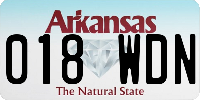 AR license plate 018WDN