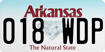 AR license plate 018WDP