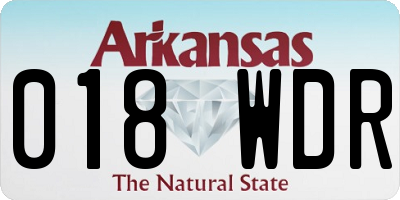 AR license plate 018WDR