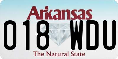 AR license plate 018WDU