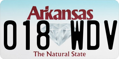 AR license plate 018WDV